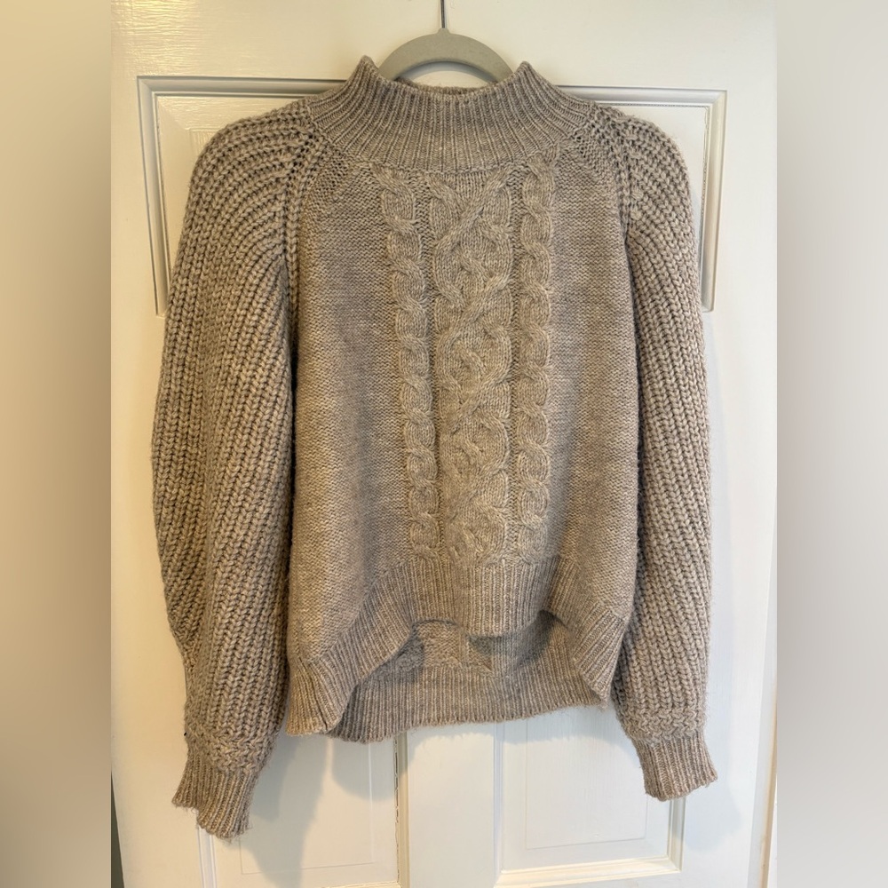 Cozy Cable Knit Sweater - Tan